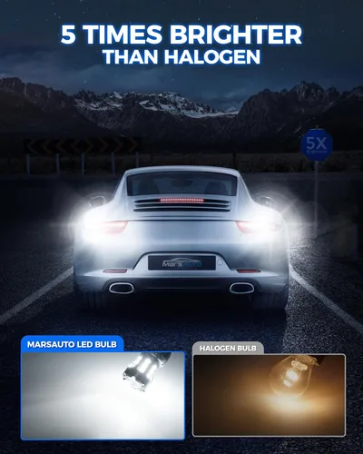 Miniatura 2 de Marsauto Bombillas LED 7443 7440 para luces de freno de marcha atrás, 7441 7444 T20 W21W de repuesto para luces de freno traseras de respaldo