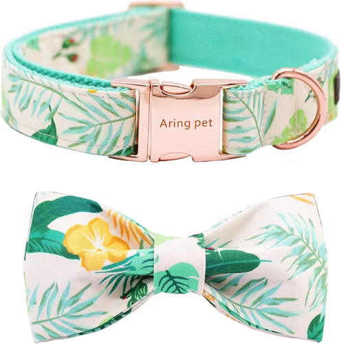 Miniatura 41 de ARING PET Collar de perro con corbatín, collares de terciopelo para perros con corbatín extraíble, collar de lazo ajustable para perros hembras