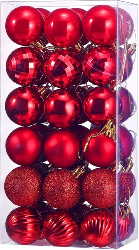 Miniatura 9 de 36 adornos de bolas de Navidad inastillables, decoraciones de árbol de Navidad, adornos de árbol, vacaciones, boda, fiesta, decoración, ganchos