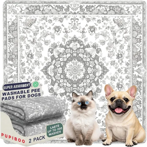 Miniatura 12 de PUPIBOO Almohadillas lavables para orina para perros y gatos - Almohadillas de entrenamiento para cachorros reutilizables súper absorbentes - 100%
