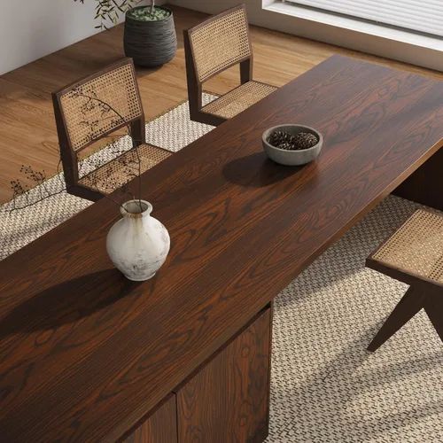 Miniatura 2 de VEELIKE Papel tapiz de madera marrón caoba, para despegar y pegar, papel de contacto de grano de madera, autoadhesivo, impermeable, extraíble, papel