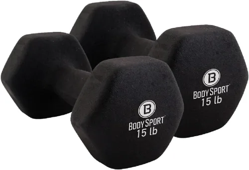 Miniatura 17 de Body Sport Neoprene Dumbbell Weight - Latex-Free, Strength Training Equipment for Home Fitness & Gym Workouts