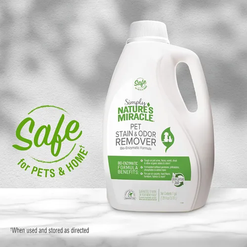 Miniatura 3 de Nature's Miracle Simply Pet - Removedor de manchas y olores, 128 onzas, fabricado con 86% de tensioactivos derivados de plantas, multicolor, 128.00