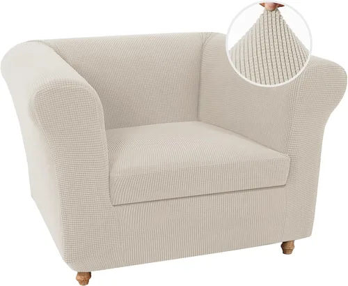 Miniatura 16 de UNBBRRL Funda de sofá Chesterfield de jacquard elástico, fundas de cojín gruesas para sofá, protector de muebles para sala de estar