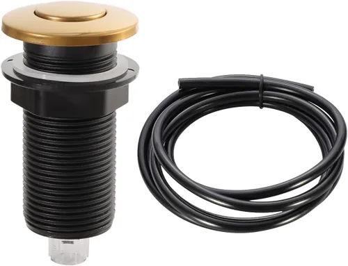 Miniatura 7 de RQYEKDO Interruptor de aire para eliminación de basura, parte superior de fregadero de cocina, acero inoxidable, níquel cepillado, largo, 2.5