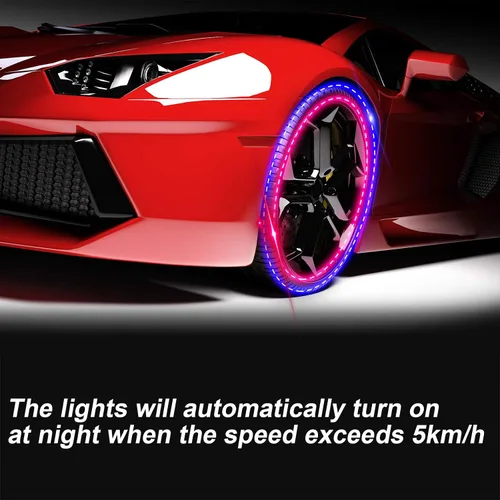Miniatura 7 de 12 piezas de luces de neumáticos de automóvil, válvula de rueda, luces de tapa de lámpara de techo, luces LED solares para neumáticos, luces