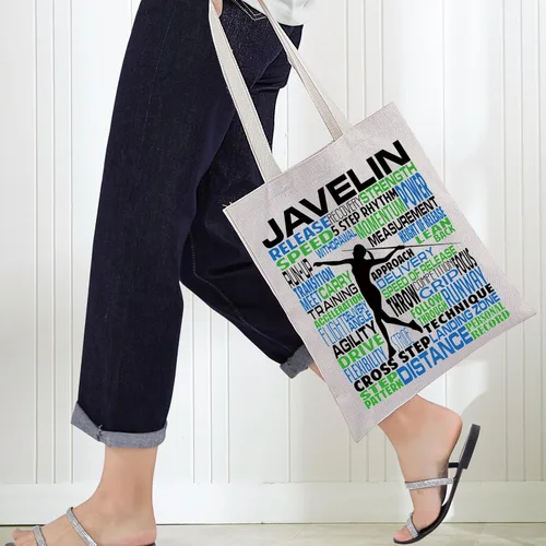 Miniatura 4 de BWWKTOP Javelin Throwers Tote Bag Javelin Lanzadores Regalos de Lanzamiento de Pista y Campo Regalos Javelin Atletas Bolso de hombro