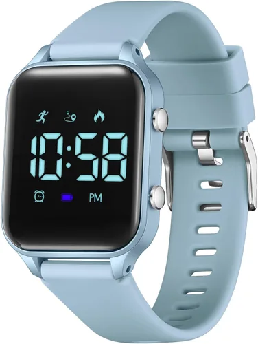 Miniatura 18 de Relojes digitales para niños y niñas, reloj deportivo con rastreador de fitness, podómetro, alarmas, cronómetro, no necesita aplicación, reloj