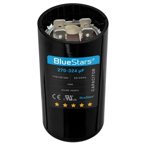 Miniatura 36 de [[Listado UL] BlueStars 108-130 uF MFD 110-125 VCA voltios ±20% 50/60 Hz CD60 Condensador de arranque redondo AC Pieza de repuesto eléctrico