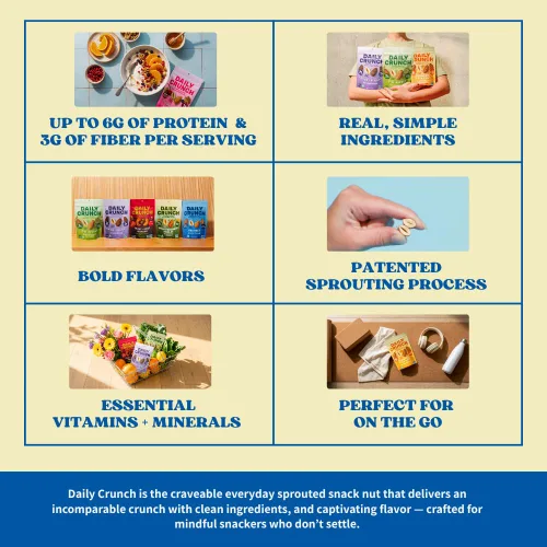 Miniatura 3 de Daily Crunch Almendras germinadas y nueces deshidratadas para un crujido único, apto para dieta cetogénica, sin OMG, sin gluten, 4 onzas