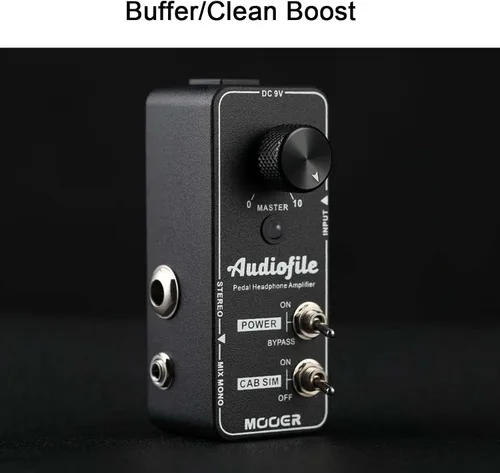 Miniatura 3 de MOOER Pedal de micro guitarra audiófilo amplificador de auriculares analógico, acceso a circuitos de efectos, búfer/impulso limpio para guitarra