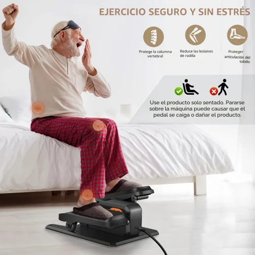 Miniatura 6 de Máquina elíptica debajo del escritorio, ejercitador eléctrico de piernas elipse mientras está sentado para adultos mayores, ejercitador eléctrico