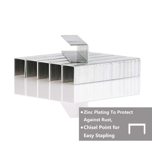 Miniatura 3 de KeLDE Paquete de 5000 grapas T50 resistentes y clavos Brad, incluye clavos de 1/4, 5/16, 3/8, 1/2, 9/16 pulgadas (6, 8, 10, 12, 0.551 in) y 5/8