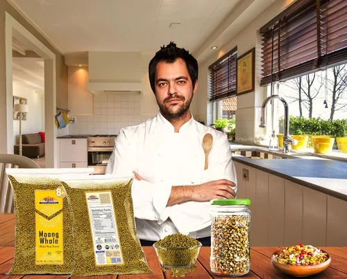 Miniatura 5 de Rani Moong entero (ideal para cocinar y germinar, frijoles enteros con piel) Lentejas indias de 8 libras (128 onzas), paquete de 5 (total 40 libras)