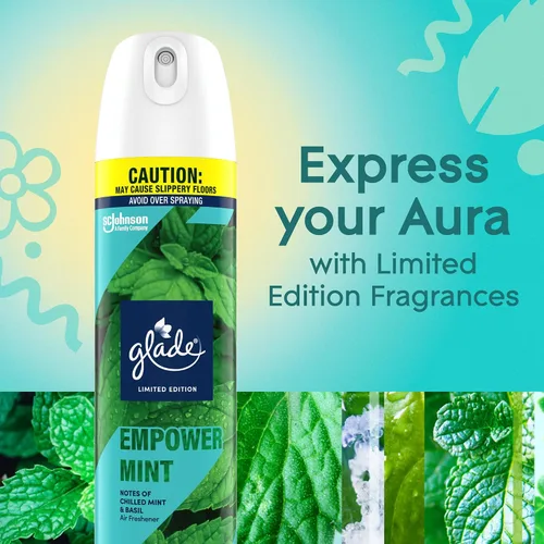 Miniatura 3 de Glade Ambientador en aerosol, Empower Mint, 8.3 onzas, 6