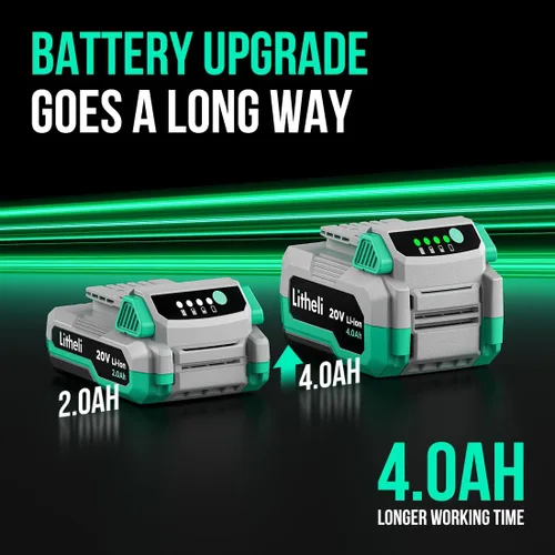 Miniatura 2 de Litheli HVLP - Pulverizador de pintura con motor sin escobillas, pistola de pintura inalámbrica de 20 V con batería de 4.0 Ah y cargador y 4