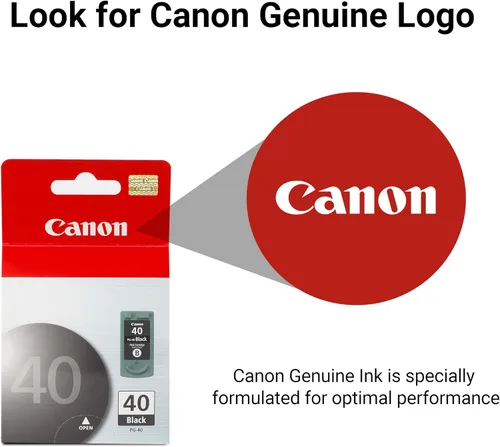 Miniatura 4 de Canon PG-40 - Cartucho de tinta negro genuino (2 cartuchos negros), compatible con iP2600/1800/1700/1600, MX310/300