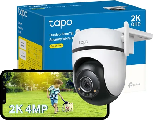 Miniatura 9 de Tapo Cámara Wi-Fi de seguridad con cable 1080P para exteriores, vista de 360°, seguimiento de movimiento, funciona con Alexa y Google Home, visión