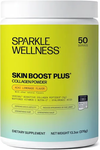 Miniatura 12 de Sparkle Wellness VERISOL Péptidos de colágeno hidrolizados bioactivos Polvo de colágeno con vitamina C y ácido hialurónico para la salud
