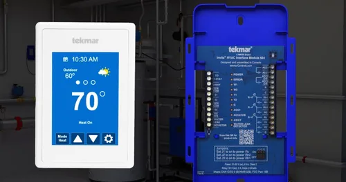 Miniatura 8 de tekmar Termostato Invita Wi-Fi 2 cables, aprobado por Energy Star, hasta 2 etapas de calor, enfriamiento de 2 etapas, ventilador y 2 accesorios