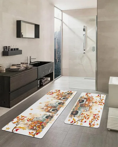 Miniatura 2 de Tapete de baño de Acción de Gracias para bañera, antideslizante, de secado rápido y absorbente, de tierra de diatomeas, para fregadero de cocina