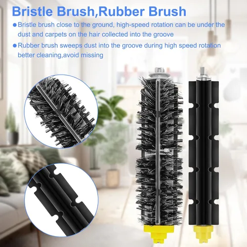 Miniatura 3 de Para Roomba 600 Series piezas de repuesto 32 piezas, kit combinado con cepillo lateral y filtros, cepillo para alfombras de pelo de mascotas, suelos