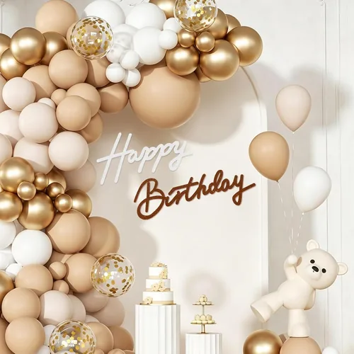 Miniatura 25 de TONIFUL Cartel de feliz cumpleaños para telón de fondo, pancarta de fieltro negro, incluye pegamento de puntos, perfecto para telón de fondo