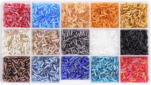 Miniatura 35 de Mandala Crafts Cuentas de cristal 6/0 para abalorios – 2500 cuentas redondas negras pequeñas Rocaille de 0.157 pulgadas para hacer joyas, collares