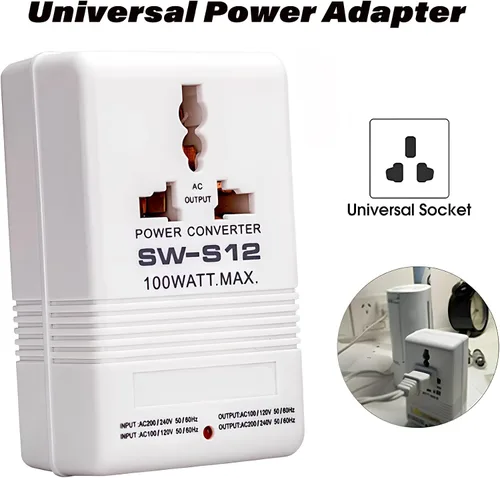 Miniatura 5 de Convertidor de voltaje bidireccional de 100 W, convertidor de voltaje elevador de CA de 110 V a 220 V, transformador reductor de CA de 220 V y 110
