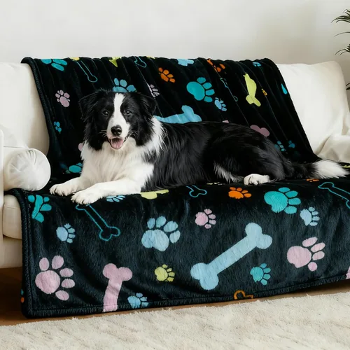 Miniatura 32 de Rezutan Mantas para Perros Grandes, Mantas de Franela para Perros y Gatos Lavables, Suave Manta para Mascotas y Funda para Jaula de Perro, Lindo