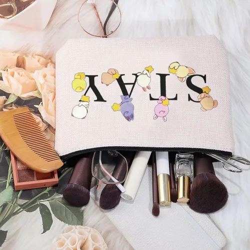 Miniatura 3 de MEIKIUP Bolsa de maquillaje Stay Fandom, regalo de grupo de música coreana, para fanáticos de la música coreana, bolsa de maquillaje, bolsa de Bolsa