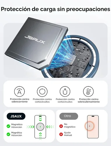 Miniatura 6 de JSAUX Cargador para iPhone 17 Magsafe Carga Inalámbrica, Compatible con iPhone 17 Air Pro Max/16/15/14/13/12 Series, Almohadilla de Carga Magnética