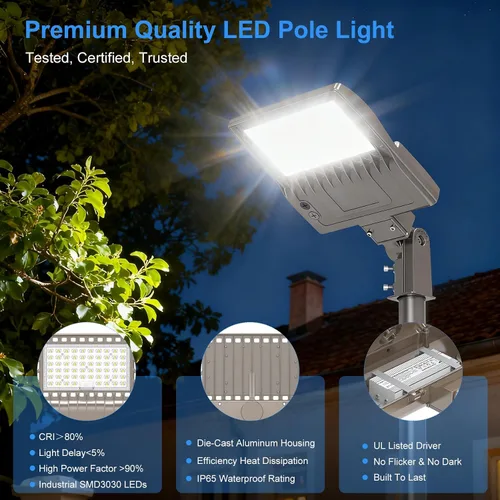 Miniatura 4 de Luces LED de estacionamiento de 240 W, 33600 lm, luces LED para poste de tamaño caja de zapatos, 800 W HID/HPS de reemplazo, 5000 K, IP65, CA