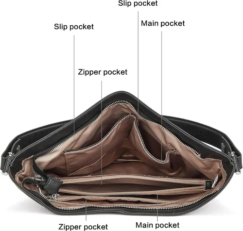 Miniatura 4 de BOSTANTEN Bolso de cuero para mujer, diseño de bolsos de hombro, Hobo