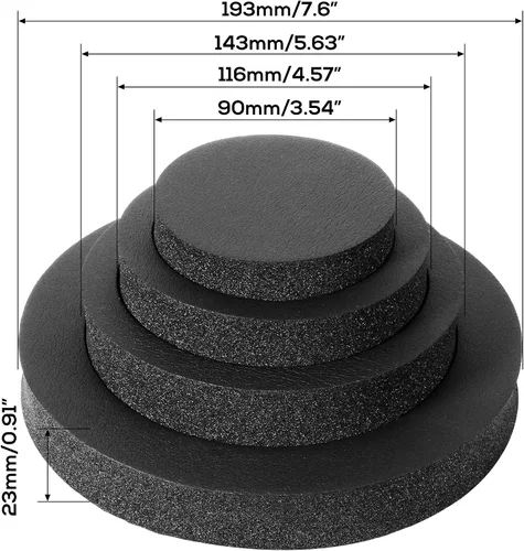 Miniatura 3 de RDBS Anillos de espuma para altavoz de coche de 6 pulgadas, 6.5 pulgadas, 6.75 pulgadas, universal, autoadhesivo, anillos rápidos, esponja