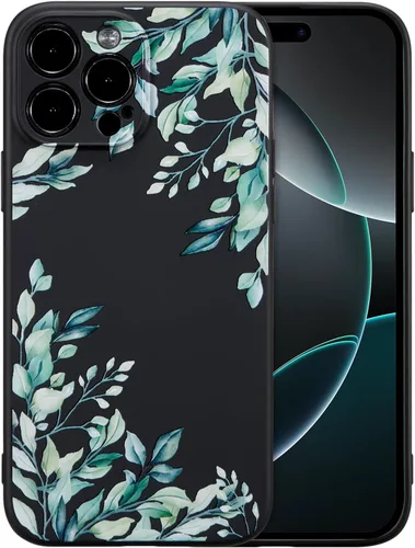 Miniatura 67 de RALEAVO Funda Floral para iPhone 12, Cubierta de Silicona Líquida con Bonito Patrón de Rama de Flores para Niñas y Mujeres, Funda Protectora de Goma