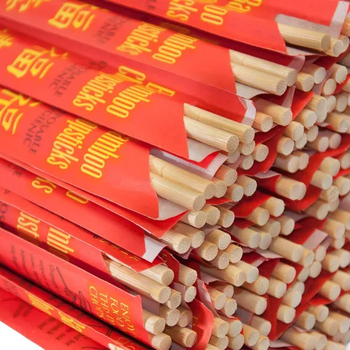 Miniatura 5 de Royal Palillos de bambú desechables de alta calidad, con mangas de 9 pulgadas y separados, tratados con rayos UV, bolsa de 100