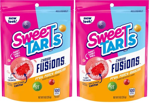 Miniatura 11 de SweeTARTS Caramelos Chewy Fusions, mezcla de ponche de frutas, dulce y agrio, 9 onzas