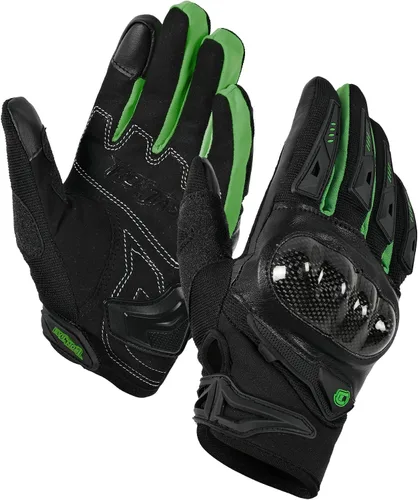 Miniatura 12 de Guantes para motocicleta duraderos de dedos completos para carreras, verano, bicicleta, deportes extremos, compatibles con pantallas táctiles, M