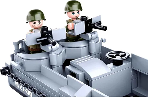 Miniatura 4 de Juego de ladrillos para vehículos militares de la Segunda Guerra Mundial de la Segunda Guerra Mundial, juego de ladrillos para vehículos militares