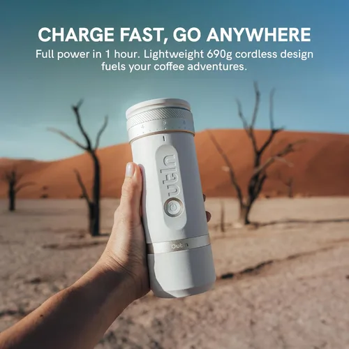 Miniatura 7 de OutIn Fino - Molinillo de café eléctrico portátil, molinillo de granos de café ajustable con 28 ajustes de molienda precisos, molinillo de café