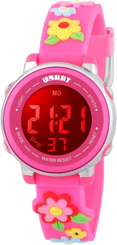 Kids Watch 3D Cartoon Toddler Wrist Digital Watch Waterproof 7 Color Lights with Alarm Stopwatch for 3-10 Year Boys Girls Little Child