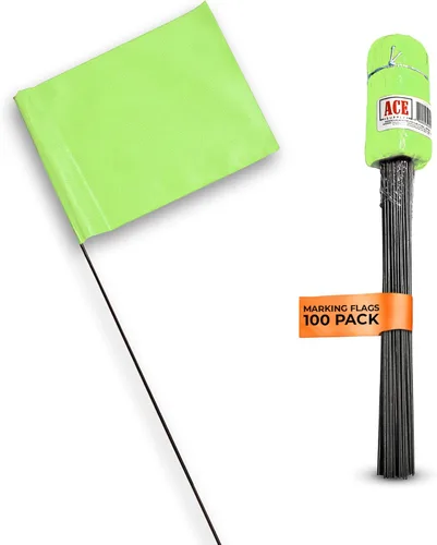 Miniatura 10 de Banderas blancas para marcar el patio, banderas invisibles de 4 x 5 x 15 pulgadas para perros, paquete de 100 unidades, marcador de entrenamiento