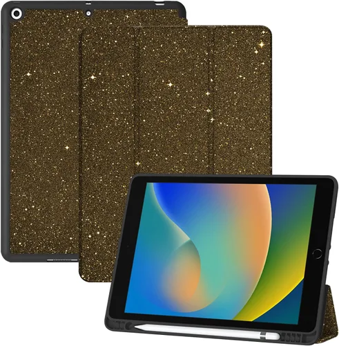 Miniatura 15 de Compatible con iPad de 10.2 pulgadas, Funda de 9ª/8ª/7ª Generación (2021/2020/2019) con Soporte para Lápiz/Parte Trasera de TPU Suave con Función