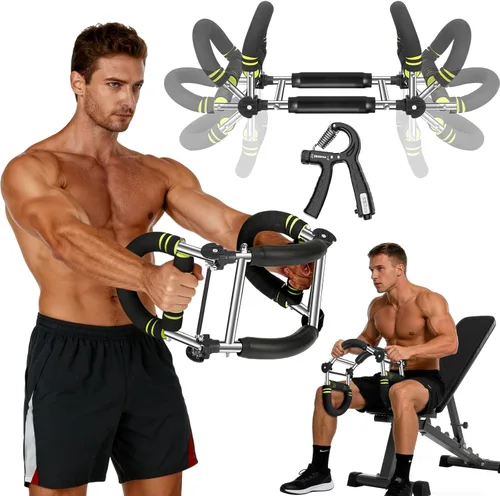 Miniatura 8 de Twister Arm Trainer with Grip Strength Trainer, 20-270lbs Adjustable & 20-160lbs Foldable Options, Chest Workout Equipment, Arm Trainer for Men