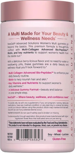 Miniatura 3 de NeoCell Gomitas multivitamínicas para mujer 80 gomitas Multi con colágeno avanzado con minerales esenciales Sabor a bayas