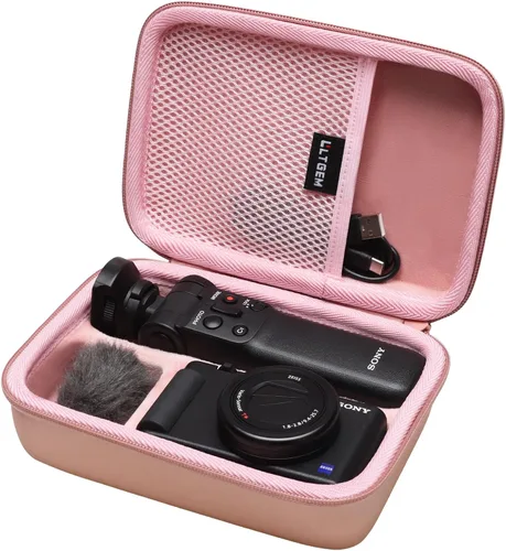 Miniatura 15 de L LTGEM Funda para cámara compatible con Sony ZV-1F / ZV-1 / ZV-1 II Vlog cámara digital, trípode, micrófono y kit de accesorios para vlogger