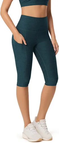 Miniatura 172 de ODODOS - Leggings capri de cintura alta para mujer con bolsillos, control de abdomen, no se transparentan, para entrenamiento atlético, running