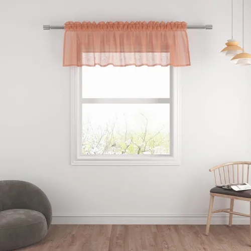Miniatura 31 de UPOPO Paneles de Cortina Beige Pequeños Cortinas Transparentes de Gasa de 16 Pulgadas de Largo Cortinas de Cocina de Voile con Textura de Lino