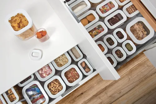 Miniatura 5 de Mepal Modula - Contenedor transparente para almacenamiento de alimentos, 15 onzas, perfecto para productos secos, apto para lavavajillas, tapa